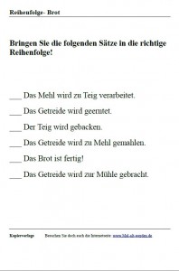 Ein Arbeitblatt für Menschen mit Demenz.