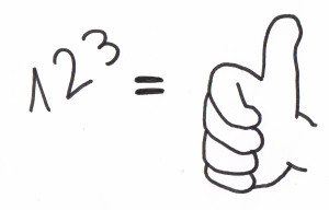 Aller guten Dinge sind drei als Bilderrätsel