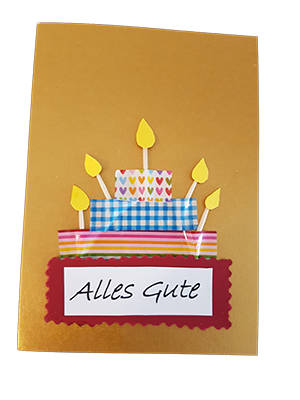 Torten Geburtstagskarte Mit Motivklebeband Basteln