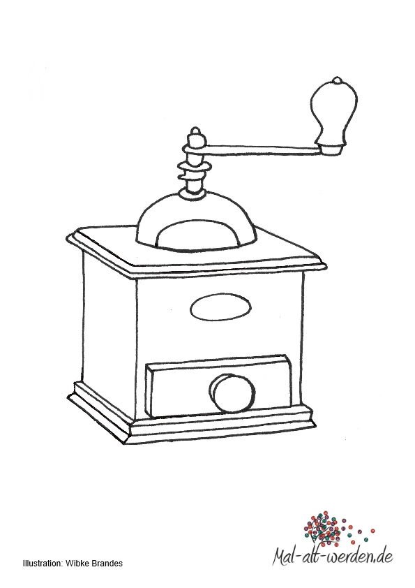 malvorlage_kaffeemühle Malaltwerden