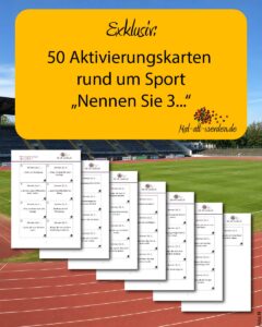 Exklusiv: 50 Aktivierungskarten rund um Sport “Nennen Sie 3 …”