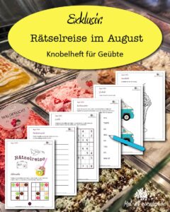 Exklusiv: Rätselreise im August – Knobelheft für Geübte