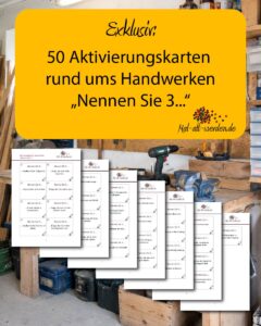Exklusiv: 50 Aktivierungskarten rund ums Handwerken „Nennen Sie 3…“